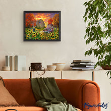 Carica l'immagine nel visualizzatore di Gallery, Dipingere con i numeri - Girasoli davanti al granaio