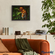 Carica l'immagine nel visualizzatore di Gallery, Dipingere con i numeri - Tigre tra le felci
