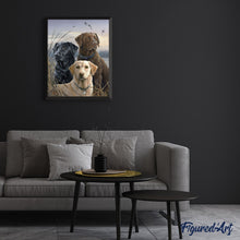 Carica l'immagine nel visualizzatore di Gallery, Dipingere con i numeri - Trio di Labrador