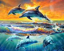 Carica l'immagine nel visualizzatore di Gallery, Dipingere con i numeri - Delfini