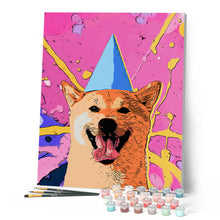 Carica l'immagine nel visualizzatore di Gallery, Dipingere con i numeri - Cane sorridente-Pop Art Figured'Art