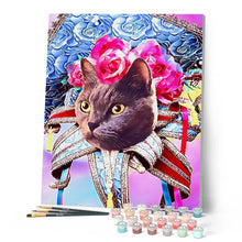 Carica l'immagine nel visualizzatore di Gallery, Dipingere con i numeri - Gatto a carnevale Figured'Art