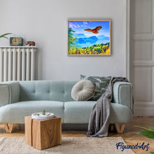 Carica l'immagine nel visualizzatore di Gallery, Dipingere con i numeri - Aquila e paesaggio svizzero