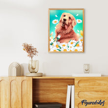 Carica l'immagine nel visualizzatore di Gallery, Dipingere con i numeri - Golden Retriever gioioso