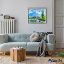 Carica l'immagine nel visualizzatore di Gallery, Dipingere con i numeri - La diga di Pontoise - Camille Pissarro