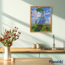 Carica l'immagine nel visualizzatore di Gallery, Dipingere con i numeri - La passeggiata (Camille Monet con il figlio Jean sulla collina) - Monet
