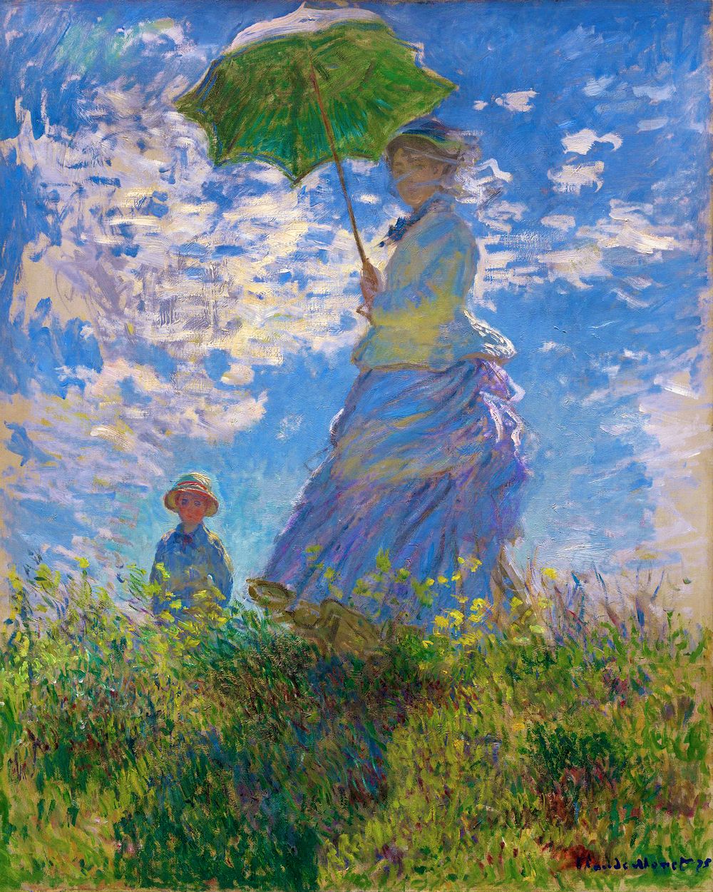 Diamond Painting - La passeggiata - Monet 40x50cm tela già incorniciata