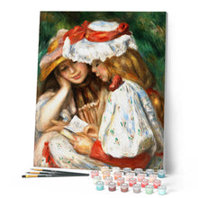 Carica l'immagine nel visualizzatore di Gallery, Dipingere con i numeri - Due ragazze che leggono - Renoir Figured'Art