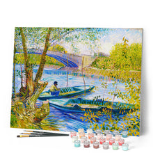 Carica l'immagine nel visualizzatore di Gallery, Dipingere con i numeri - Pesca in primavera, ponte di Clichy - Van Gogh Figured'Art