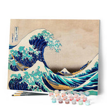 Carica l'immagine nel visualizzatore di Gallery, Dipingere con i numeri - La grande onda di Kanagawa di Katsushika Hokusai Figured'Art