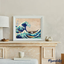 Carica l'immagine nel visualizzatore di Gallery, Dipingere con i numeri - La grande onda di Kanagawa di Katsushika Hokusai