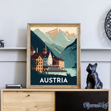 Carica l&#39;immagine nel visualizzatore di Gallery, Dipingere con i numeri - Poster di viaggio a Hallstatt