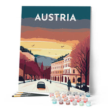 Carica l'immagine nel visualizzatore di Gallery, Dipingere con i numeri - Poster di viaggio a Vienna Figured'Art