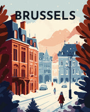 Carica l'immagine nel visualizzatore di Gallery, Dipingere con i numeri - Poster di viaggio a Bruxelles