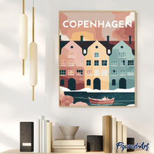 Carica l&#39;immagine nel visualizzatore di Gallery, Diamond Painting - Poster di viaggio a Copenaghen