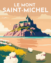 Carica l'immagine nel visualizzatore di Gallery, Dipingere con i numeri - Poster di viaggio a Mont Saint-Michel