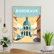 Carica l&#39;immagine nel visualizzatore di Gallery, Dipingere con i numeri - Poster di viaggio a Bordeaux