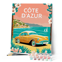 Carica l'immagine nel visualizzatore di Gallery, Dipingere con i numeri - Poster di viaggio in Costa Azzurra Figured'Art