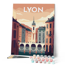 Carica l'immagine nel visualizzatore di Gallery, Dipingere con i numeri - Poster di viaggio a Lione Figured'Art