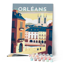 Carica l'immagine nel visualizzatore di Gallery, Dipingere con i numeri - Poster di viaggio a Orleans Figured'Art