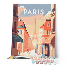 Carica l'immagine nel visualizzatore di Gallery, Dipingere con i numeri - Poster di viaggio a Parigi I Figured'Art