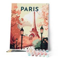 Carica l'immagine nel visualizzatore di Gallery, Dipingere con i numeri - Poster di viaggio a Parigi II Figured'Art