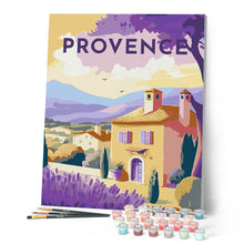 Carica l'immagine nel visualizzatore di Gallery, Dipingere con i numeri - Poster di viaggio in Provenza Figured'Art