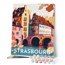 Carica l'immagine nel visualizzatore di Gallery, Dipingere con i numeri - Poster di viaggio a Strasburgo Figured'Art