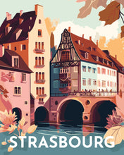 Carica l'immagine nel visualizzatore di Gallery, Dipingere con i numeri - Poster di viaggio a Strasburgo