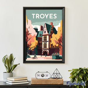 Diamond Painting - Poster di viaggio a Troyes