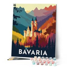 Carica l'immagine nel visualizzatore di Gallery, Dipingere con i numeri - Poster di viaggio in Baviera Figured'Art