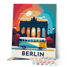 Carica l'immagine nel visualizzatore di Gallery, Dipingere con i numeri - Poster di viaggio a Berlino Figured'Art