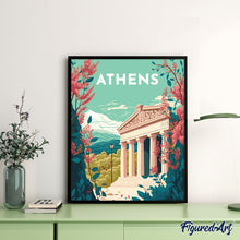 Carica l&#39;immagine nel visualizzatore di Gallery, Diamond Painting - Poster di viaggio ad Atene