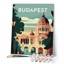 Carica l'immagine nel visualizzatore di Gallery, Dipingere con i numeri - Poster di viaggio a Budapest Figured'Art