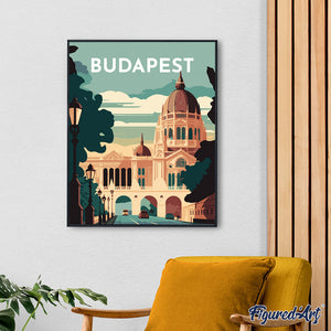 Diamond Painting - Poster di viaggio a Budapest