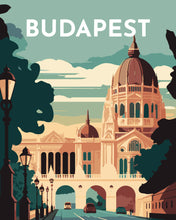 Carica l'immagine nel visualizzatore di Gallery, Dipingere con i numeri - Poster di viaggio a Budapest