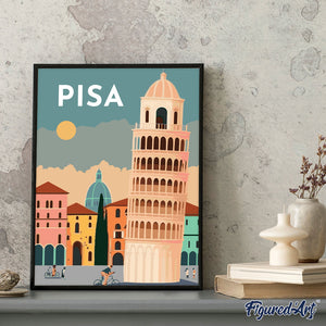 Diamond Painting - Poster di viaggio a Pisa