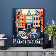 Carica l&#39;immagine nel visualizzatore di Gallery, Diamond Painting - Poster di viaggio ad Amsterdam