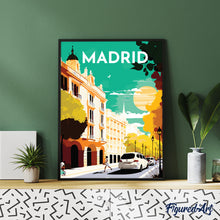 Carica l&#39;immagine nel visualizzatore di Gallery, Dipingere con i numeri - Poster di viaggio a Madrid