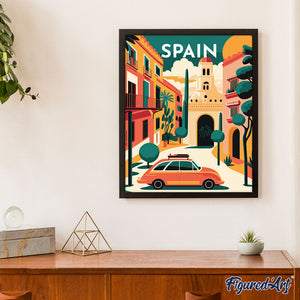 Dipingere con i numeri - Poster di viaggio a Siviglia