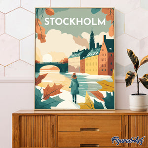 Diamond Painting - Poster di viaggio a Stoccolma