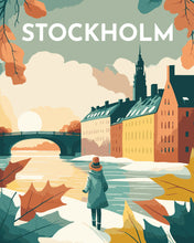 Carica l'immagine nel visualizzatore di Gallery, Dipingere con i numeri - Poster di viaggio a Stoccolma