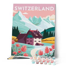 Carica l'immagine nel visualizzatore di Gallery, Dipingere con i numeri - Poster di viaggio a Lucerna Figured'Art