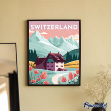 Carica l&#39;immagine nel visualizzatore di Gallery, Dipingere con i numeri - Poster di viaggio a Lucerna