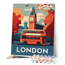 Carica l'immagine nel visualizzatore di Gallery, Dipingere con i numeri - Poster di viaggio a Londra Figured'Art