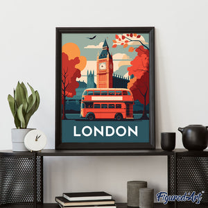 Diamond Painting - Poster di viaggio a Londra