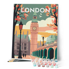 Carica l'immagine nel visualizzatore di Gallery, Dipingere con i numeri - Poster di viaggio a Londra 2 Figured'Art