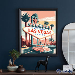 Dipingere con i numeri - Poster di viaggio a Las Vegas
