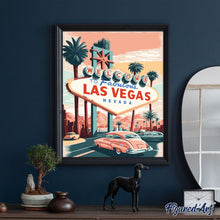 Carica l&#39;immagine nel visualizzatore di Gallery, Diamond Painting - Poster di viaggio a Las Vegas