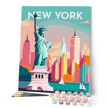 Carica l'immagine nel visualizzatore di Gallery, Dipingere con i numeri - Poster di viaggio a New York Figured'Art